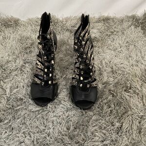 EUC Michael Kors Clarissa Platform Peep-Toe Zip Heel